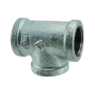 Everflow Supplies GMRT0380 3/8 x 1/8 Galvanized Malleable Reducing Tee with Female Threaded Fitting Everflow Supplies GMRT0380 3/8 x 1/8 Galvanized Malleable Reducing Tee with Female Threaded Fitting